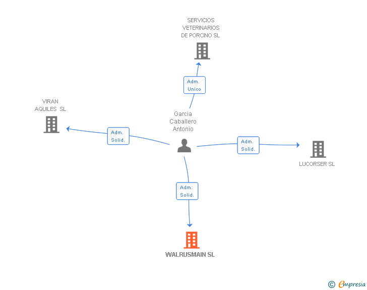 Vinculaciones societarias de WALRUSMAIN SL