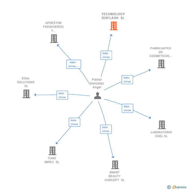 Vinculaciones societarias de TECHNOLOGY DISFLASH SL