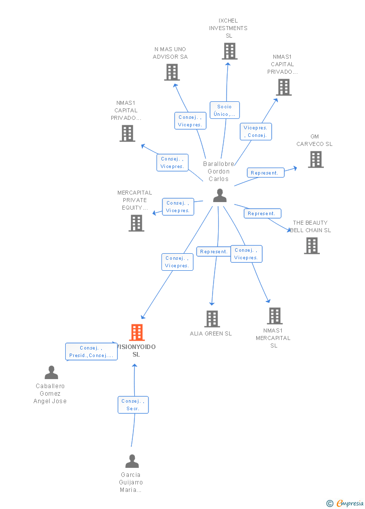 Vinculaciones societarias de VISIONYOIDO SL