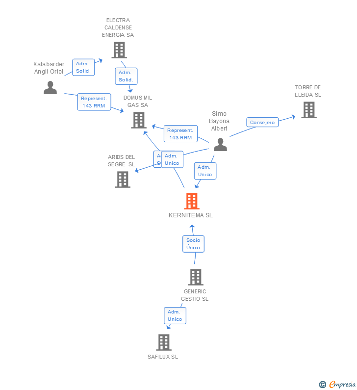 Vinculaciones societarias de KERNITEMA SL