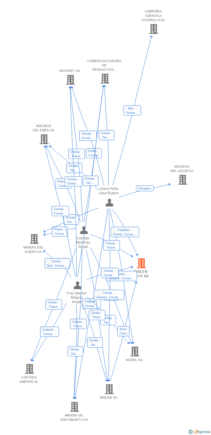 Vinculaciones societarias de BRILEN TECH SA