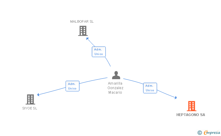 Vinculaciones societarias de HEPTAGONO SA