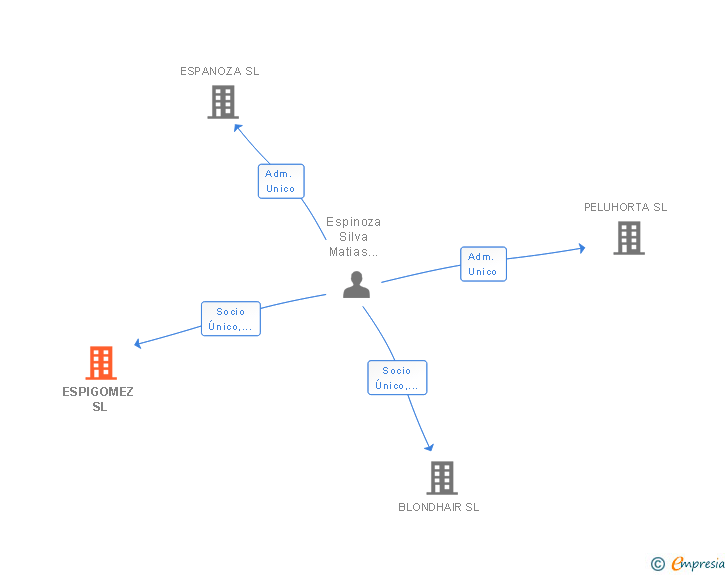 Vinculaciones societarias de ESPIGOMEZ SL (EXTINGUIDA)