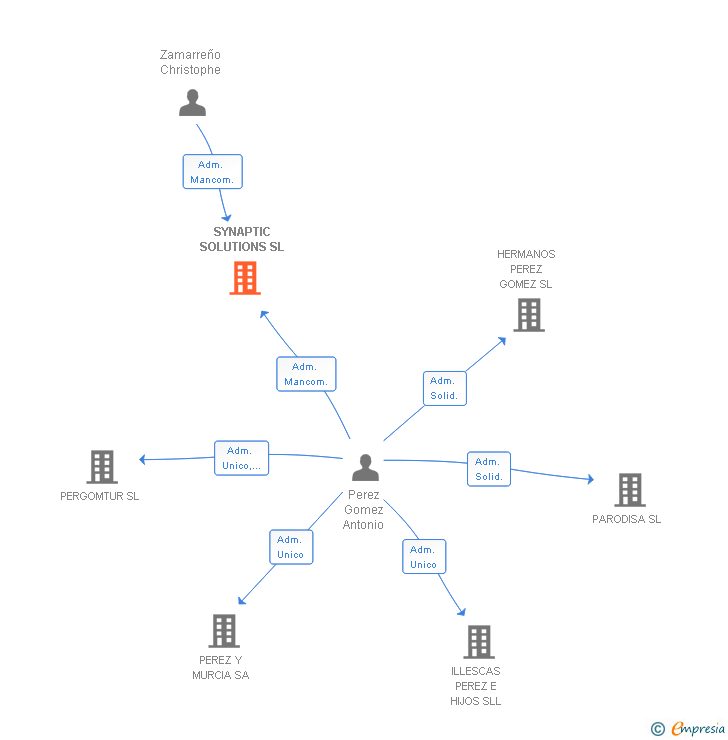 Vinculaciones societarias de SYNAPTIC SOLUTIONS SL