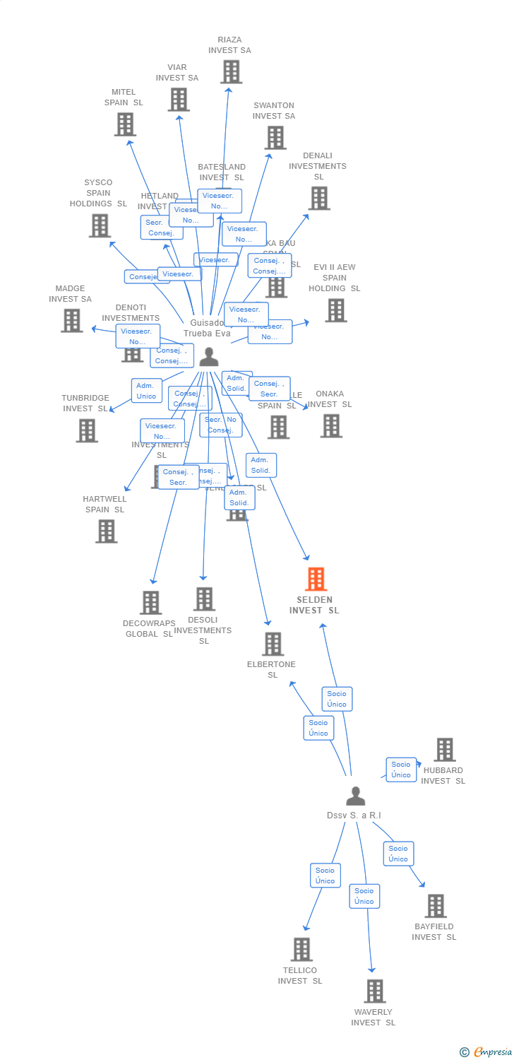 Vinculaciones societarias de SELDEN INVEST SL