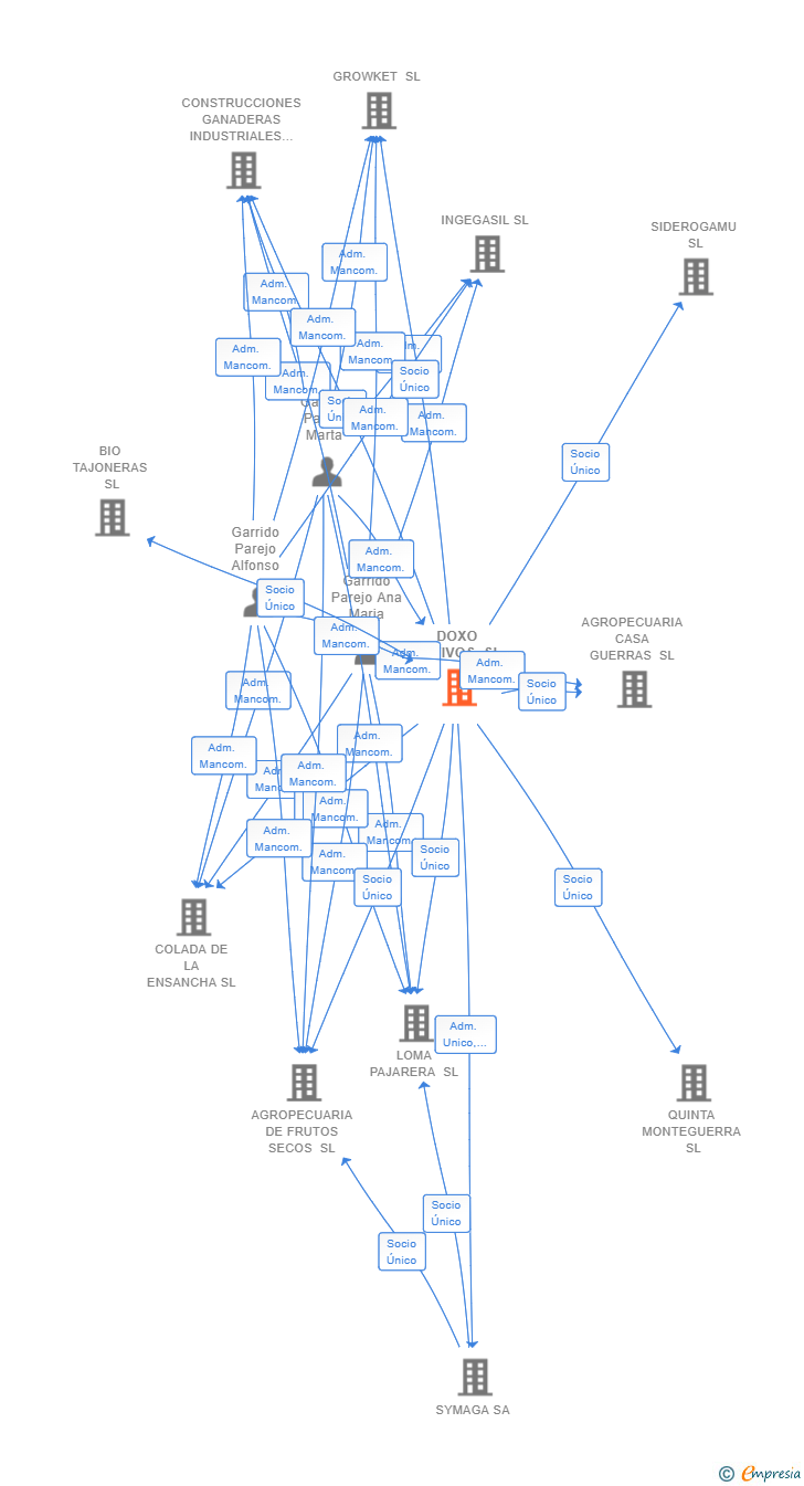 Vinculaciones societarias de DOXO ACTIVOS SL