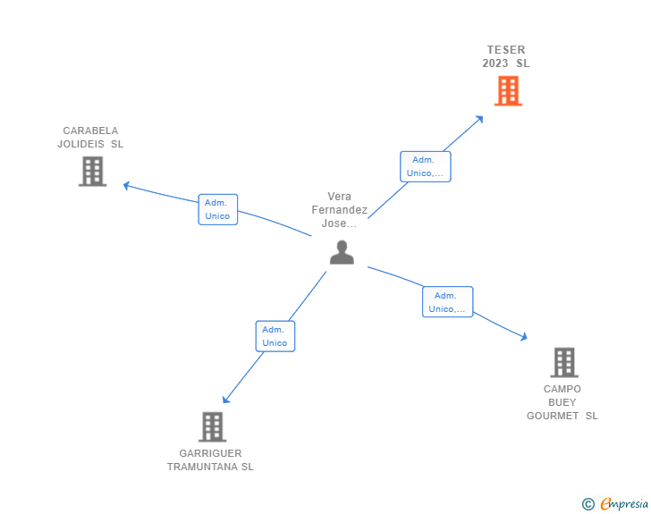 Vinculaciones societarias de TESER 2023 SL