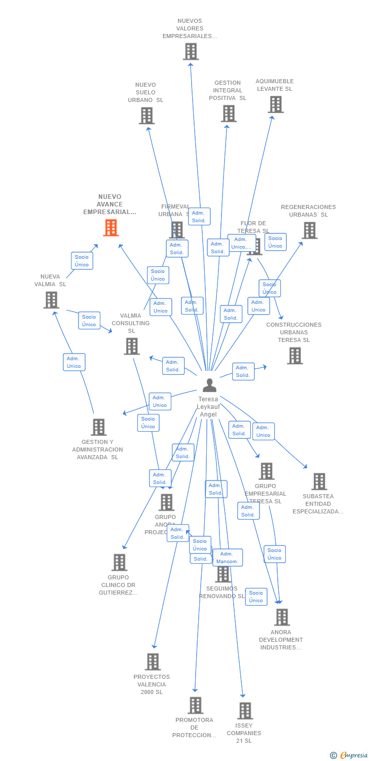 Vinculaciones societarias de NUEVO AVANCE EMPRESARIAL SL