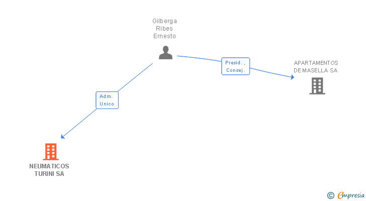 Vinculaciones societarias de NEUMATICOS TURINI SA