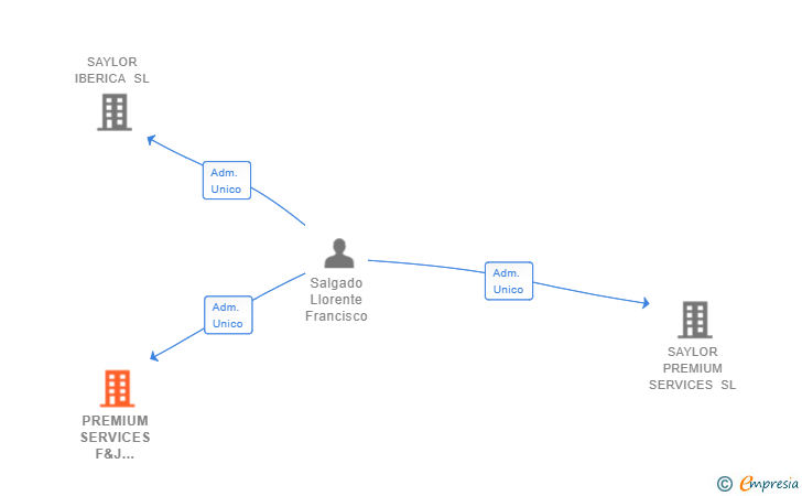 Vinculaciones societarias de PREMIUM SERVICES F&J CORPORATION-EUROPE SL