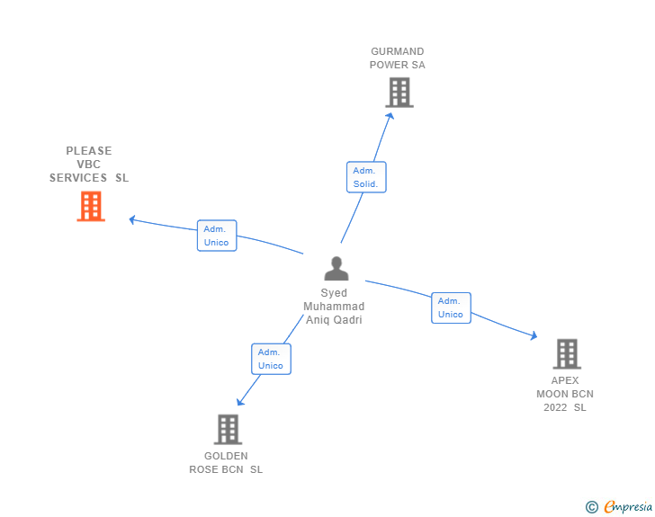 Vinculaciones societarias de PLEASE VBC SERVICES SL