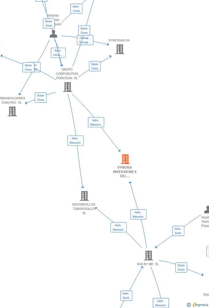 Vinculaciones societarias de VYNORA INVERSIONES DEL SURESTE SL