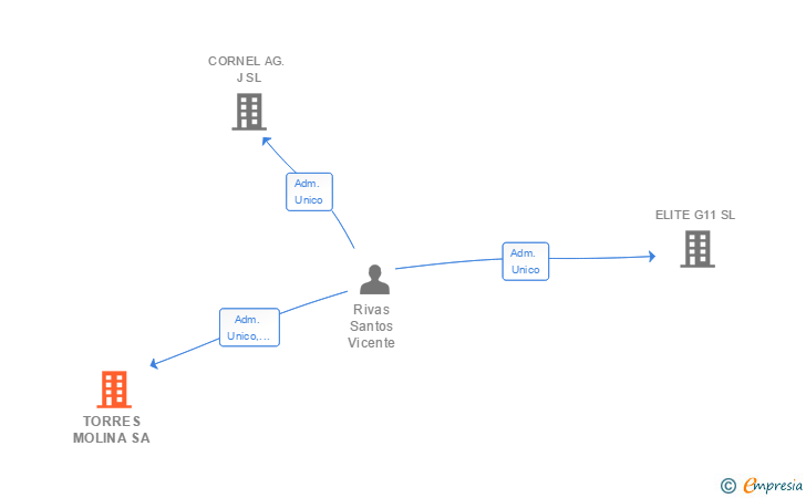 Vinculaciones societarias de TORRES MOLINA SA