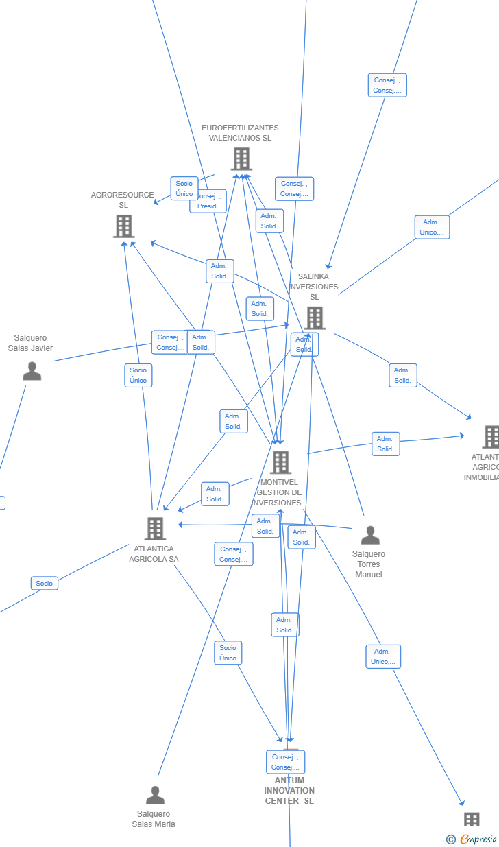 Vinculaciones societarias de ANTUM INNOVATION CENTER SL