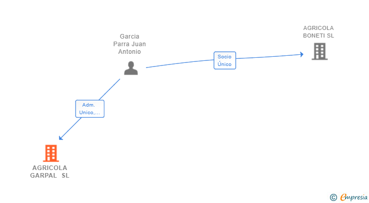 Vinculaciones societarias de AGRICOLA GARPAL SL