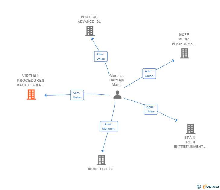 Vinculaciones societarias de VIRTUAL PROCEDURES BARCELONA SL