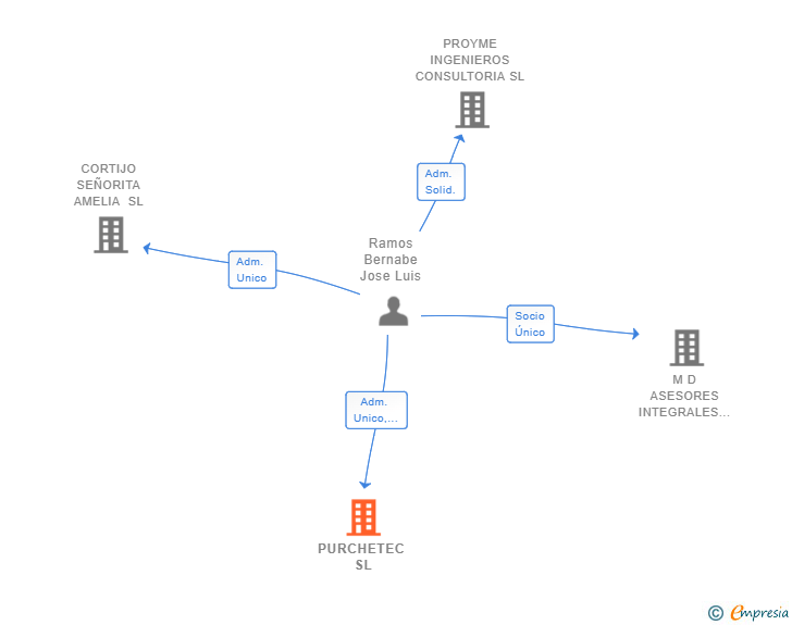 Vinculaciones societarias de PURCHETEC SL