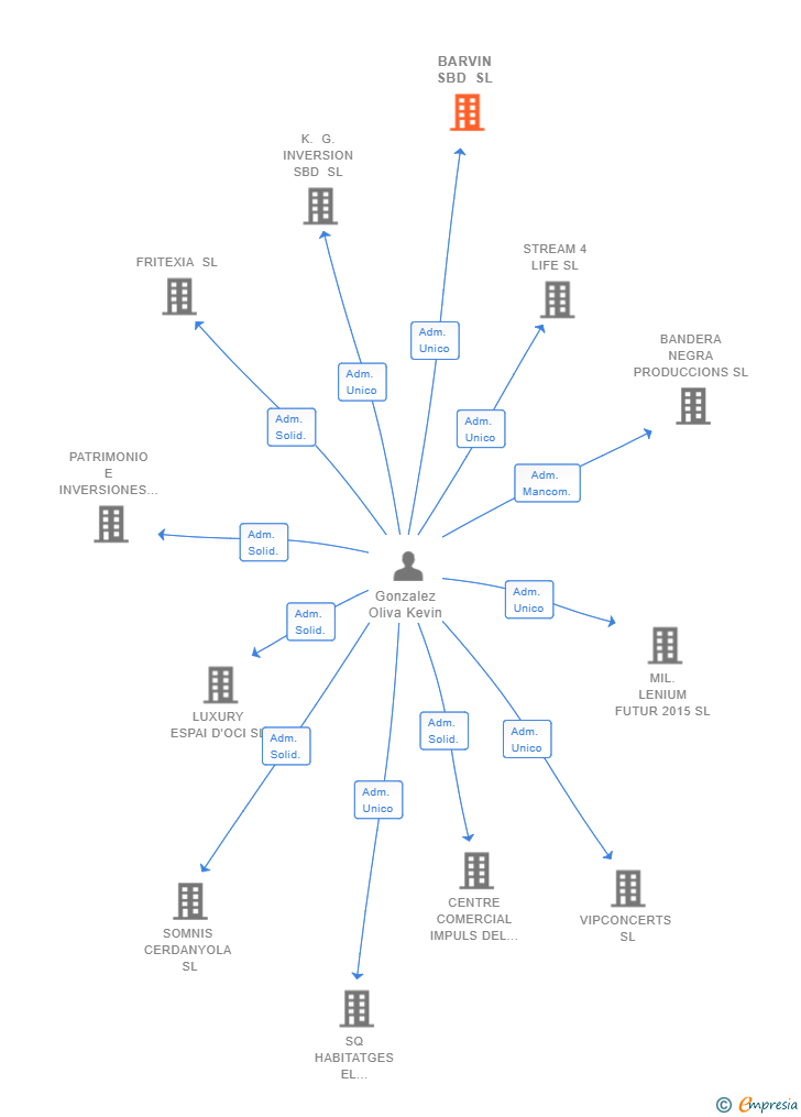 Vinculaciones societarias de BARVIN SBD SL