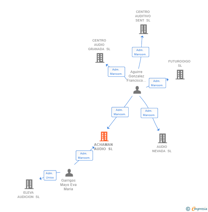 Vinculaciones societarias de ACHAMAN AUDIO SL (EXTINGUIDA)