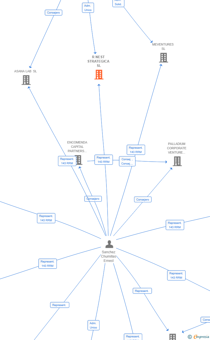 Vinculaciones societarias de R NEST STRATEGICA SL