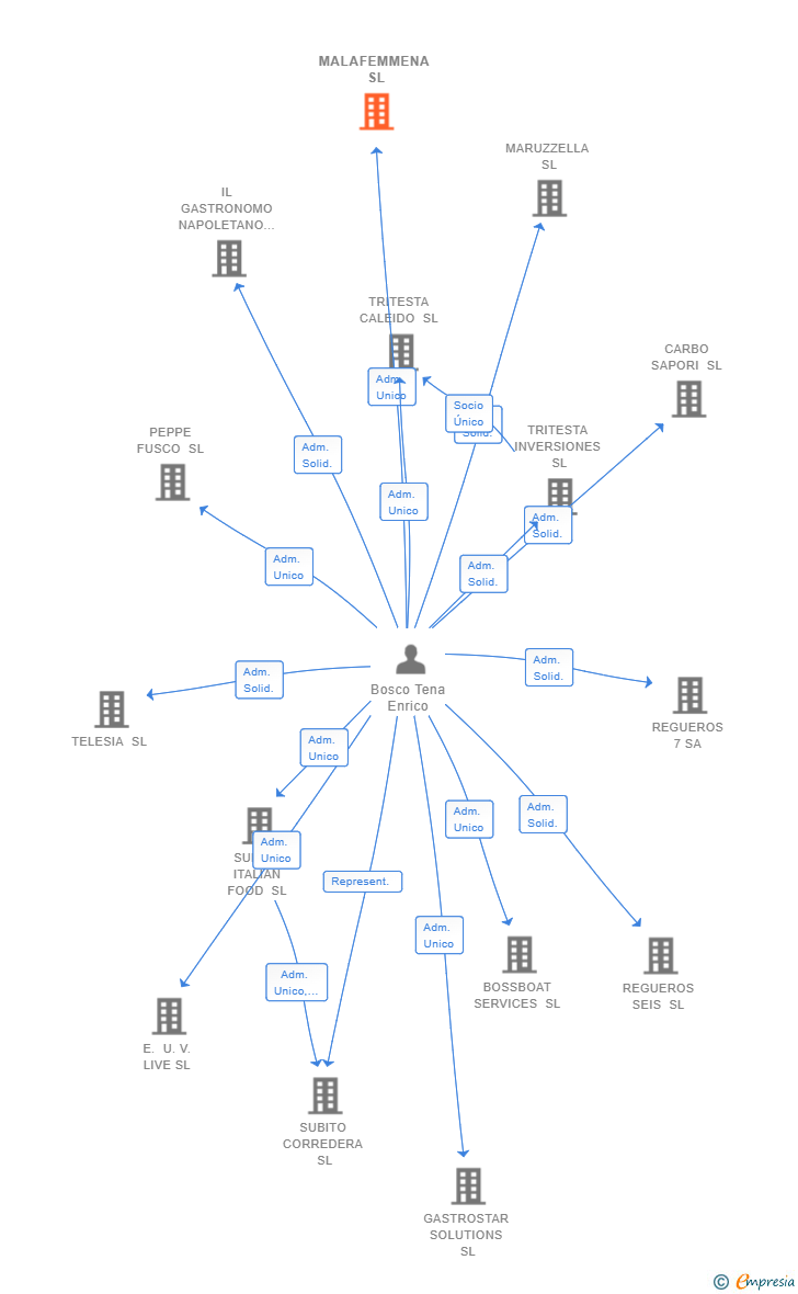 Vinculaciones societarias de MALAFEMMENA SL