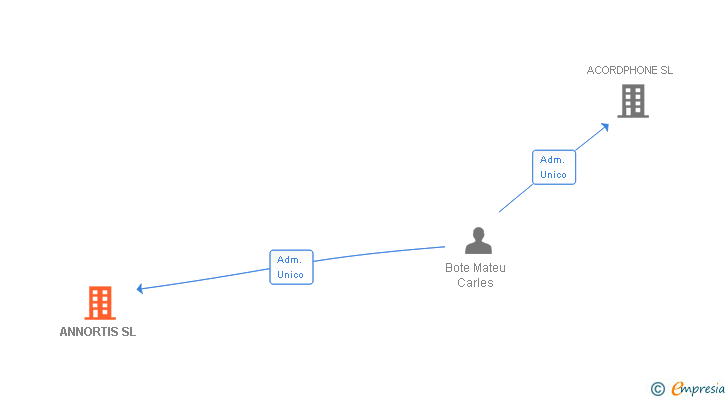 Vinculaciones societarias de ANNORTIS SL