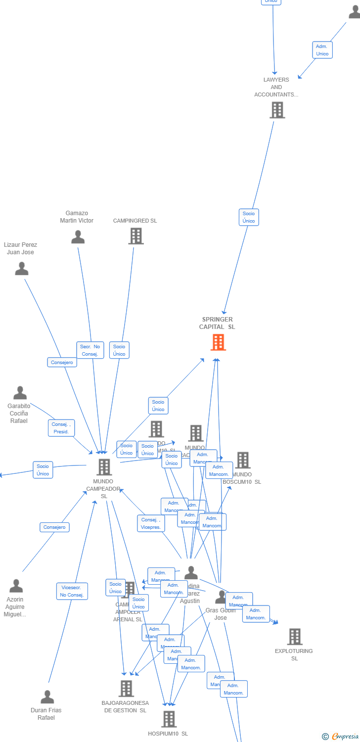 Vinculaciones societarias de SPRINGER CAPITAL SL