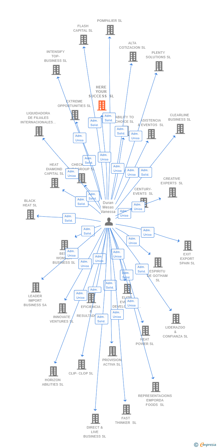 Vinculaciones societarias de HERE YOUR SUCCESS SL