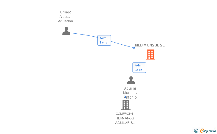 Vinculaciones societarias de MEDIMONSUL SL