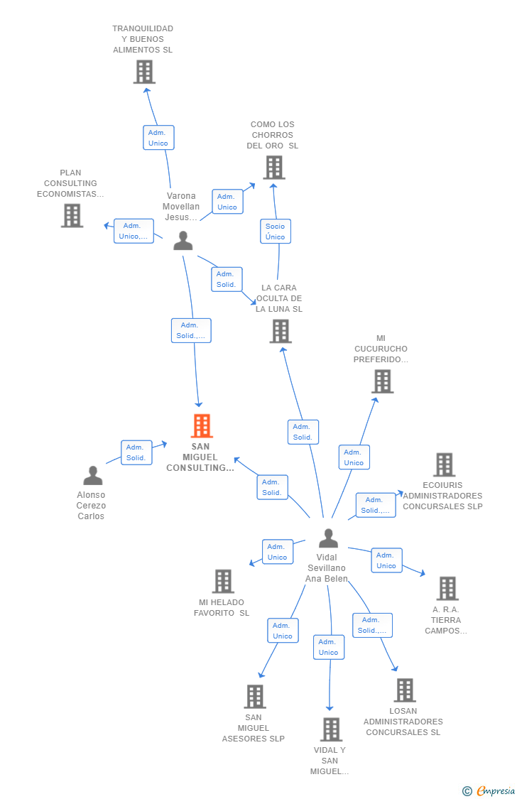 Vinculaciones societarias de SAN MIGUEL CONSULTING XXI SL
