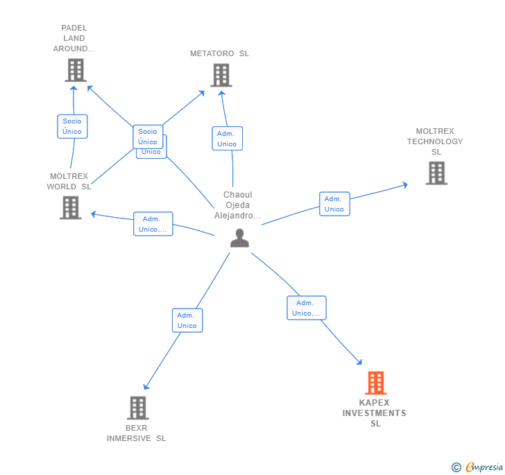 Vinculaciones societarias de KAPEX INVESTMENTS SL