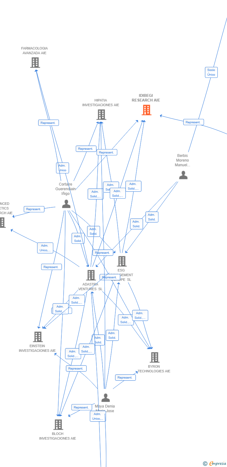 Vinculaciones societarias de IDIBEGI RESEARCH AIE