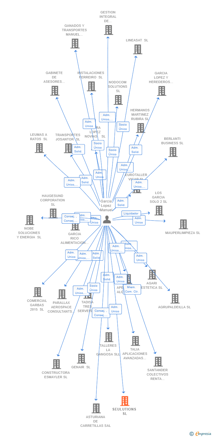 Vinculaciones societarias de SEULUTIONS SL