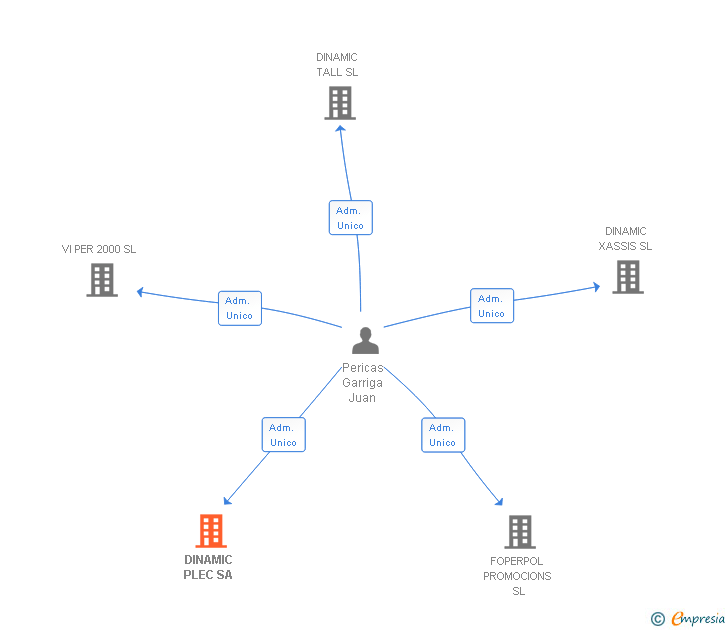 Vinculaciones societarias de DINAMIC PLEC SA