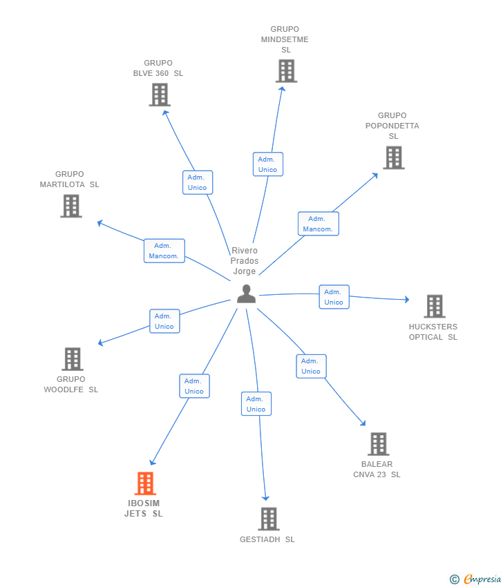 Vinculaciones societarias de IBOSIM JETS SL