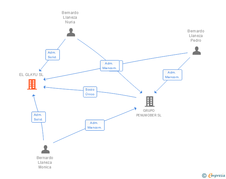 Vinculaciones societarias de IBERIA INDUSTRIAL PARTNERS SL