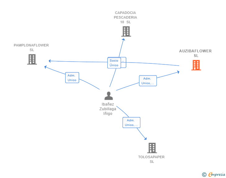 Vinculaciones societarias de AUZIBAFLOWER SL