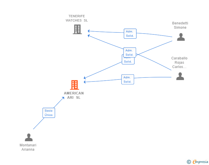 Vinculaciones societarias de AMERICAN ARI SL