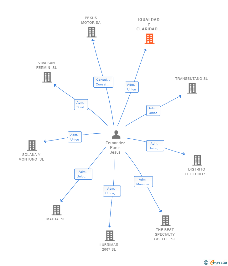 Vinculaciones societarias de IGUALDAD Y CLARIDAD SL