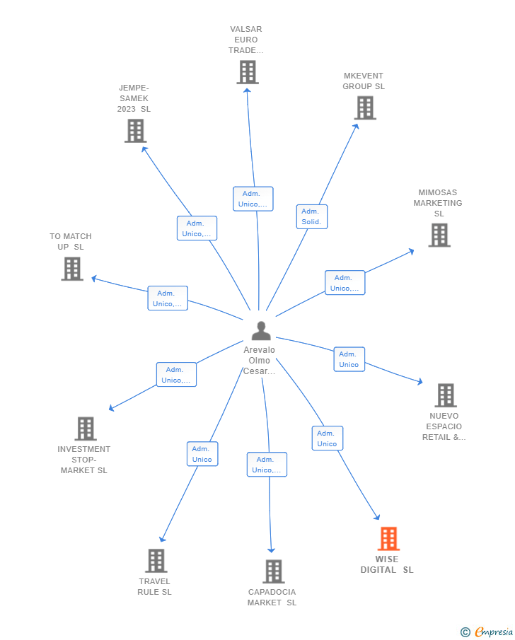 Vinculaciones societarias de WISE DIGITAL SL