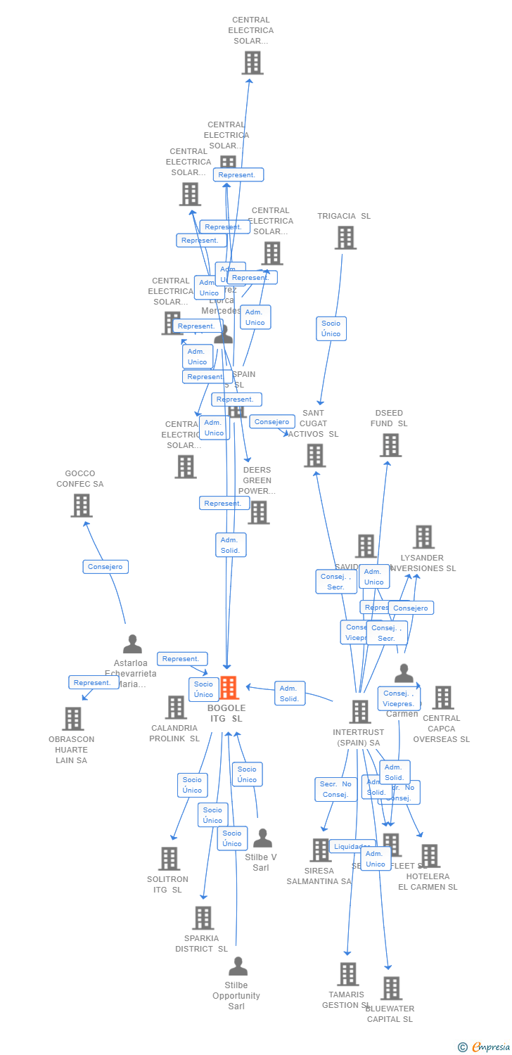 Vinculaciones societarias de BOGOLE ITG SL