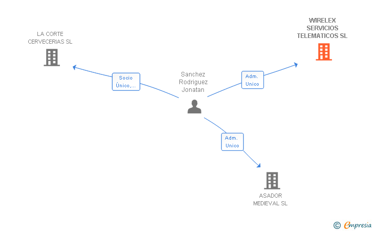 Vinculaciones societarias de WIRELEX SERVICIOS TELEMATICOS SL
