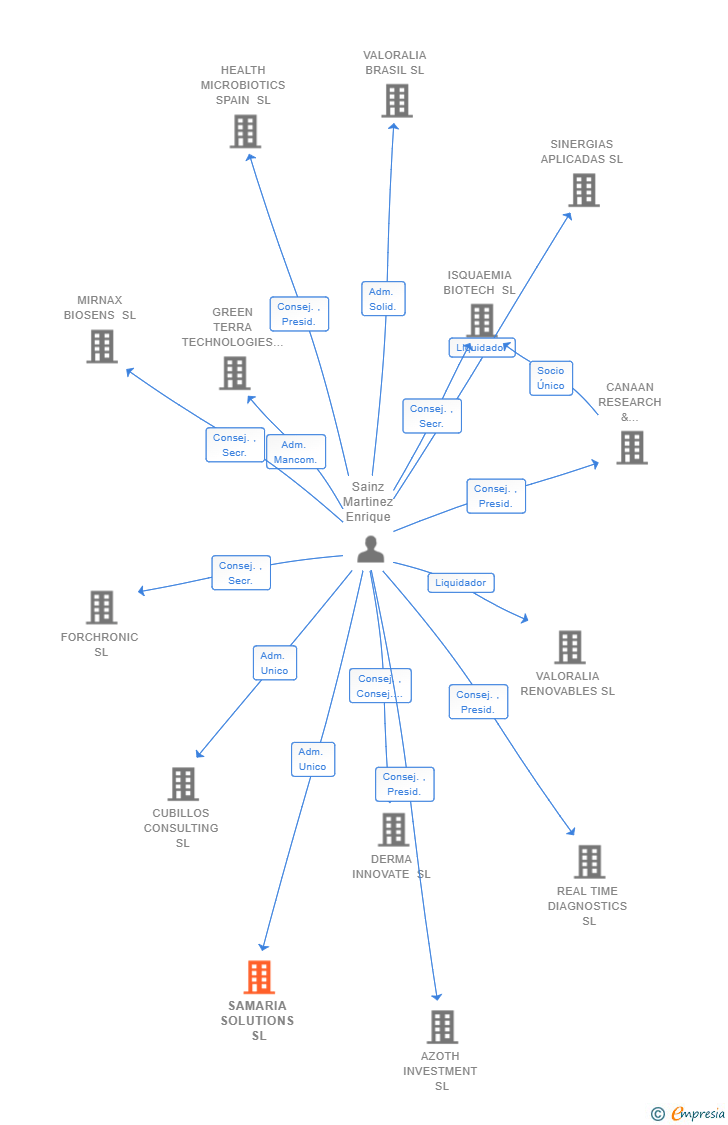 Vinculaciones societarias de SAMARIA SOLUTIONS SL