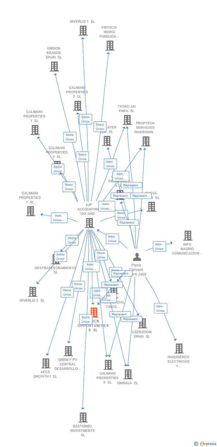 Vinculaciones societarias de BRICK OPPORTUNITIES 8 SL