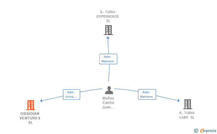 Vinculaciones societarias de OBSIDIAN VENTURES SL
