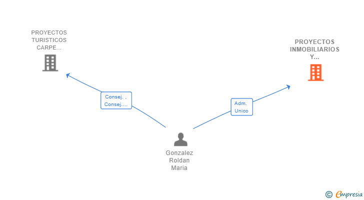 Vinculaciones societarias de PROYECTOS INMOBILIARIOS Y URBANISTICOS CARPE DIEM SL