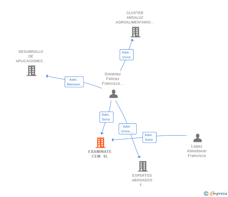Vinculaciones societarias de EXAMINATE CEM SL