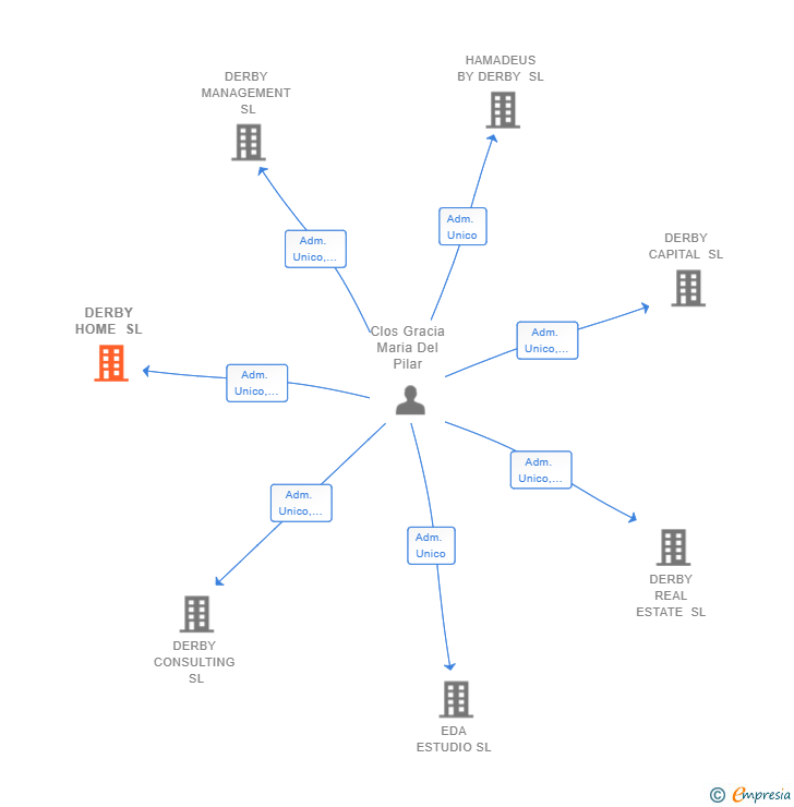 Vinculaciones societarias de DERBY HOME SL