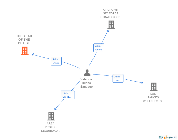 Vinculaciones societarias de THE YEAR OF THE CUT SL