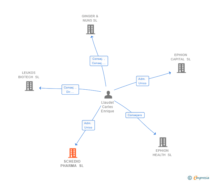 Vinculaciones societarias de SCHEDIO PHARMA SL
